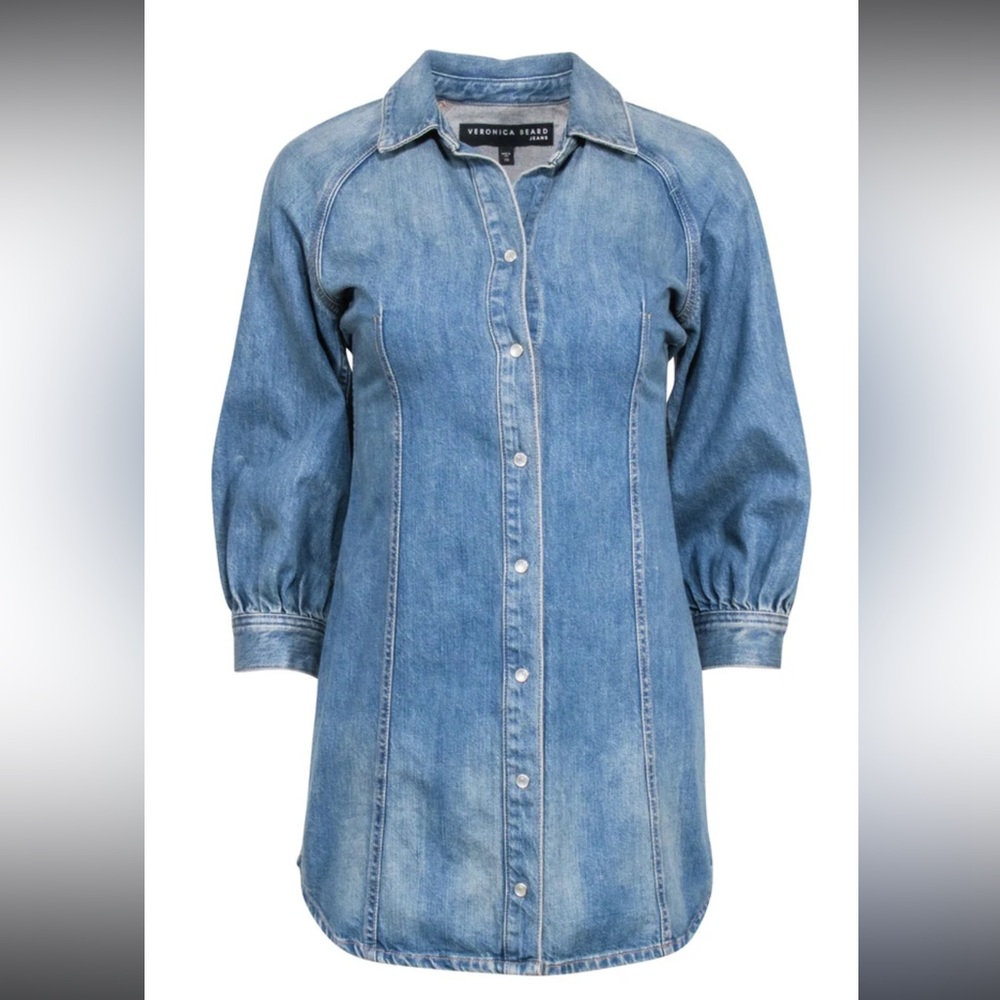 Veronica Beard Estee Raglan Denim ShirtDress NWT